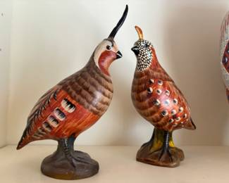Rare Italian Bisque Quail Set