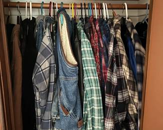 Mens Flannels Jackets  Other Outterware Closet Mystery Lot