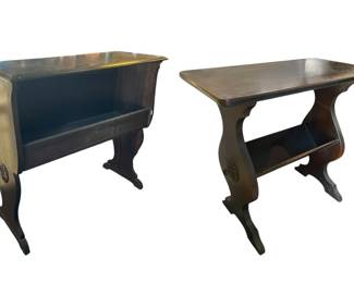 Pair Of Mid Century Bookshelf Tables