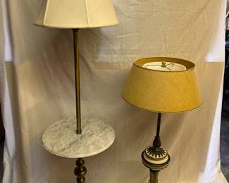 Floor Lamp W Granite Side Table Table Lamp