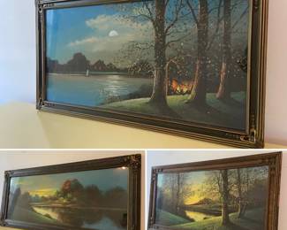 Set Of 3 Framed Fall Landscape Prints