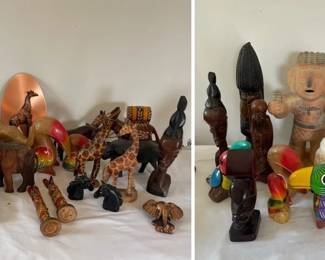 Huge Lot Of Carved Animal Decor More