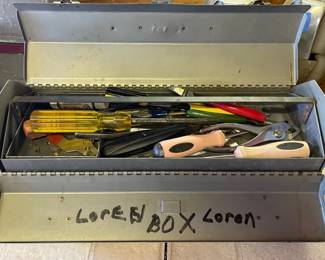 Metal Tool Box With Hand Tools Craftsman, Stanley  More