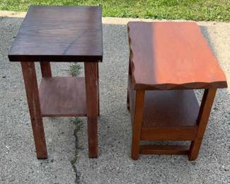 Two Handcrafted Side Tables