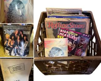 Rock Roll Music Magazines In Crate