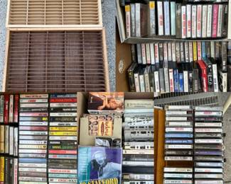 Mystery Lot Of Tapes With Rack