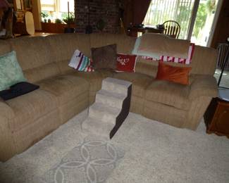 LITTLE DOGGIE STEPS! THE COUCH IS VERY NICE.