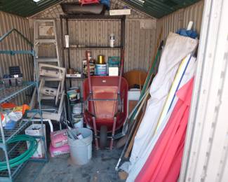 We do have garden tools and a wheelbarrow