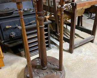 Antique pool stick holder. 