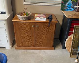 Custom built, all wood cabinet. $25