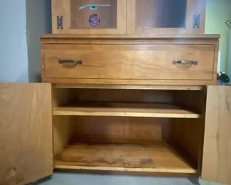 All wood gun cabinet with dehumidifier.   Marked down to $25