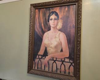 Large painted portrait