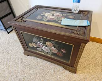 Painted storage chest