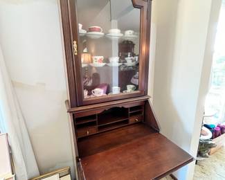 Jasper Cabinet Curio Cabinet with Secretary Desk