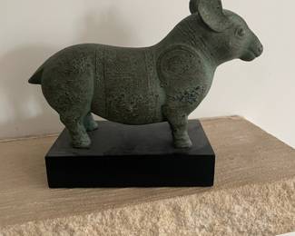 Freer Gallery of Art Bronze Cast Tapir Animal Sculpture Alva Studios Replica