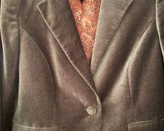 Apostrophe Brown Velvet Jacket - Size 12P