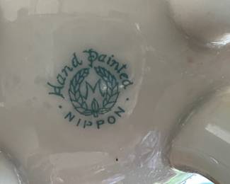 Nippon Hand Painted Footed Vase