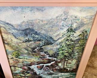 Framed Oil Painting "In the Cascades" by Ann Pine