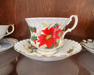 Royal Albert "Poinsettia" Teacup & Saucer