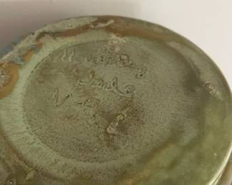 Monterey Jade California Pottery Green & Turquoise Vase