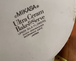 Set of 3 Mikasa "Silk Flowers" Ultra Ceram Souffle Dishes