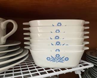 Set of 6 CorningWare Cornflower Casserole Dishes – P-41-B