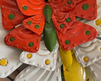 Painted Metal Butterfly Wall Decor