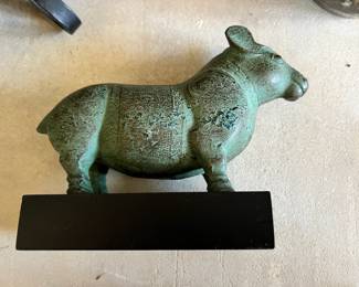 Freer Gallery of Art Bronze Cast Tapir Animal Sculpture Alva Studios Replica