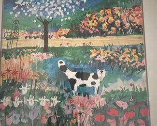 Framed 1988 Print "Tree Becoming Clouds" by Mike Smith