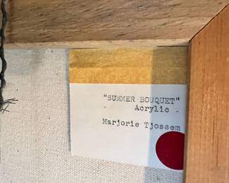 Framed Acrylic Painting "Summer Bouquet" by Majorie Tjossem