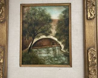 Framed Oil Painting "River Walk, San Antonio by Muryel Kelly