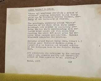 1975 Framed Oil Painting "Shiva Landscape" by Muryel Kelly