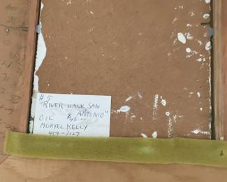 Framed Oil Painting "River Walk, San Antonio" by Muryel Kelly