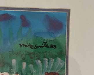 Framed 1988 Print "Tree Becoming Clouds" by Mike Smith