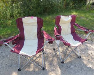 Lot 353. Two folding camping chairs in very good condition