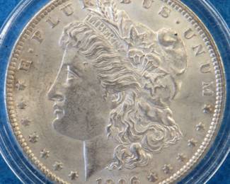 Lot 260. 1896 P Morgan silver dollar