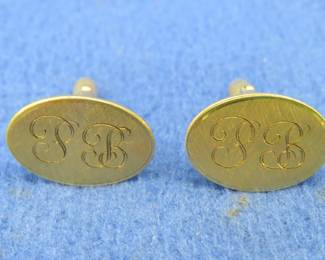 Lot 239. 12K gold cufflinks