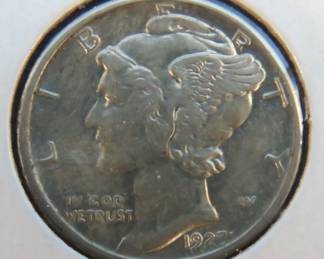 Lot 133. 1927 S Silver Mercury Dime