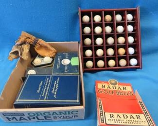 Lot 380. Golf collectibles including many golf balls