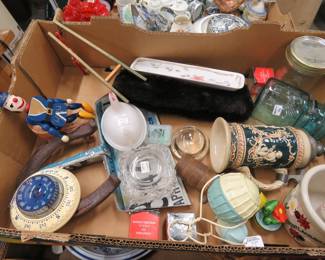 Lot 123. Nautical compass, vintage baby rattles, and more