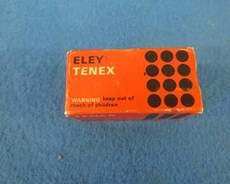Lot 375. Eley Tenex 22 LR.&nbsp; Approx. 35 rounds.  Made in England.