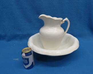 Lot 213. Washstand pitcher and bowl set