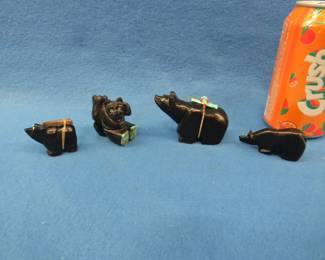 Lot 46. Carved Zuni fetish figurines. Unknown artists.