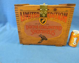 Lot 23. 1984-1985 Federal Cartridge DU wooden case with 8 boxes of {#}4-shot