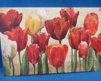Lot 198. 40" W x 26" H "Tulip" canvas art