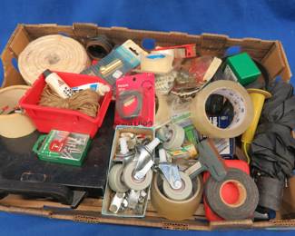 Lot 73. Fasteners, rope, drill bits, and more