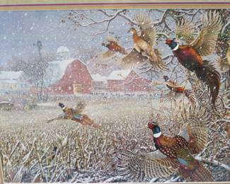 Lot 66. 1995 James Meger pheasant print&nbsp;The Storm