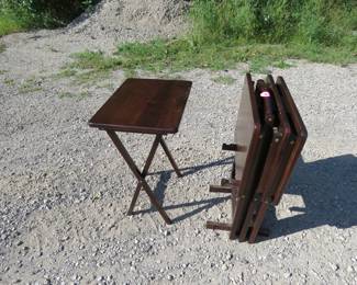 Lot 331. Wooden TV trays