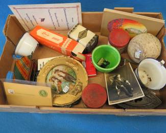 Lot 153. Collectible smalls including a 1929 Jello recipe book, 1944 Hinckley program and more