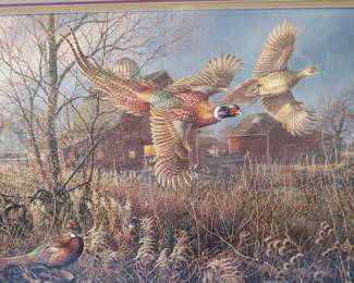 Lot 334. 1995 James Meger pheasant print&nbsp;The Gathering